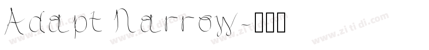 Adapt Narrow字体转换